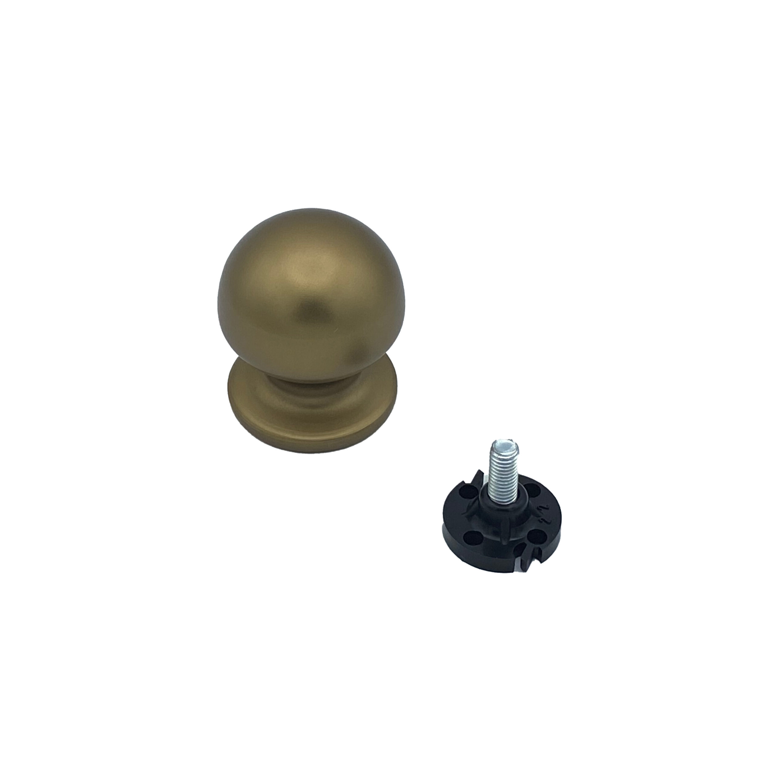 Bouton tirant de porte fixe Ø50 mm en aluminium Bronze satiné - breveté - Orange / cuivré – Image 2