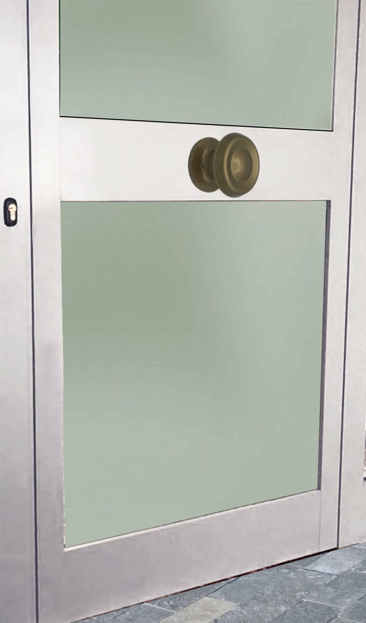 Bouton tirant de porte fixe Ø80 mm en aluminium Bronze poli - breveté - Orange / cuivré – Image 4