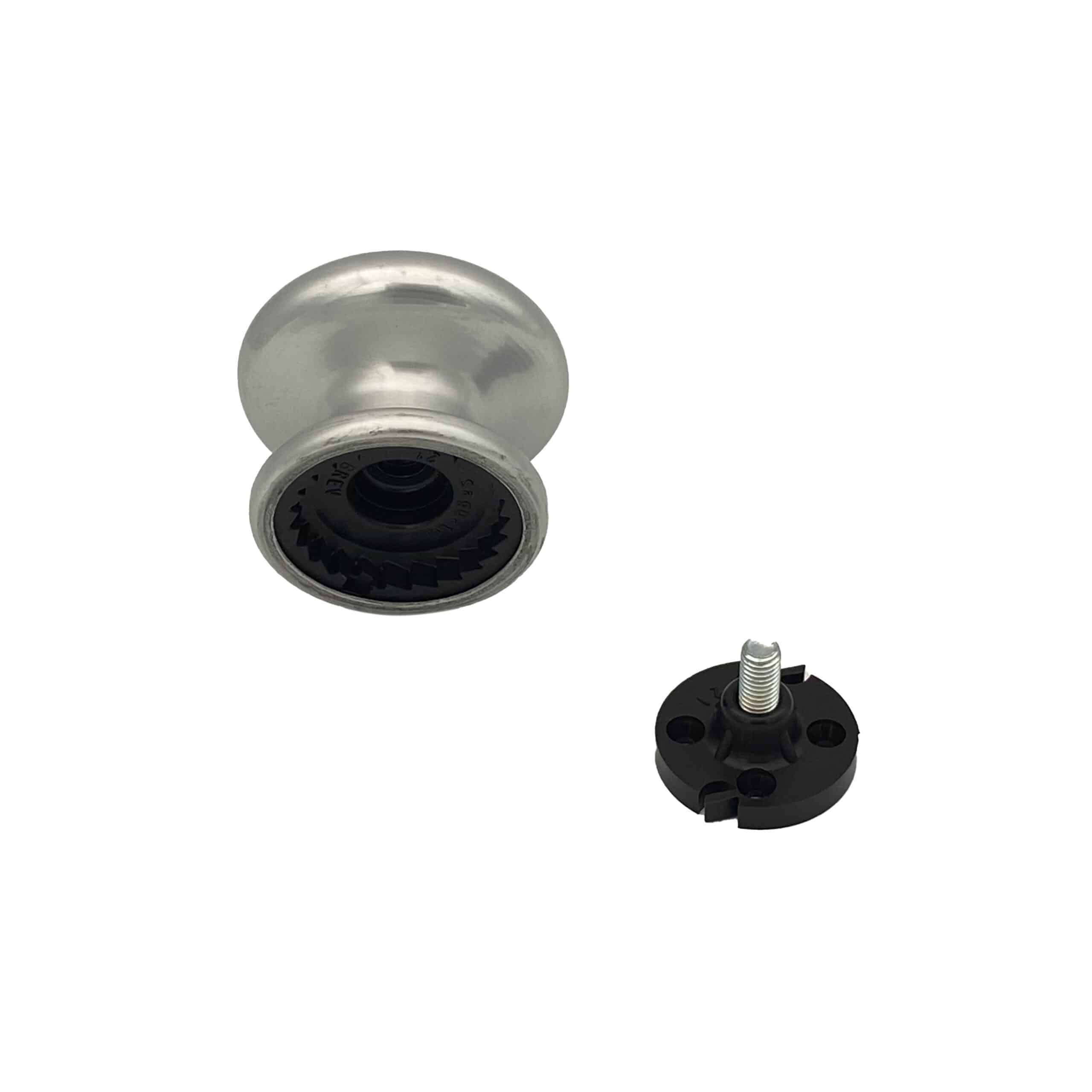 Bouton tirant de porte fixe Ø70 mm en aluminium Argent poli - breveté - lot de 6 Bouton - Gris / argent – Image 3