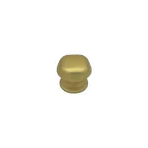 Bouton tirant de porte fixe Ø60 mm en aluminium Or satiné – breveté – lot de 6 Bouton – Jaune / doré