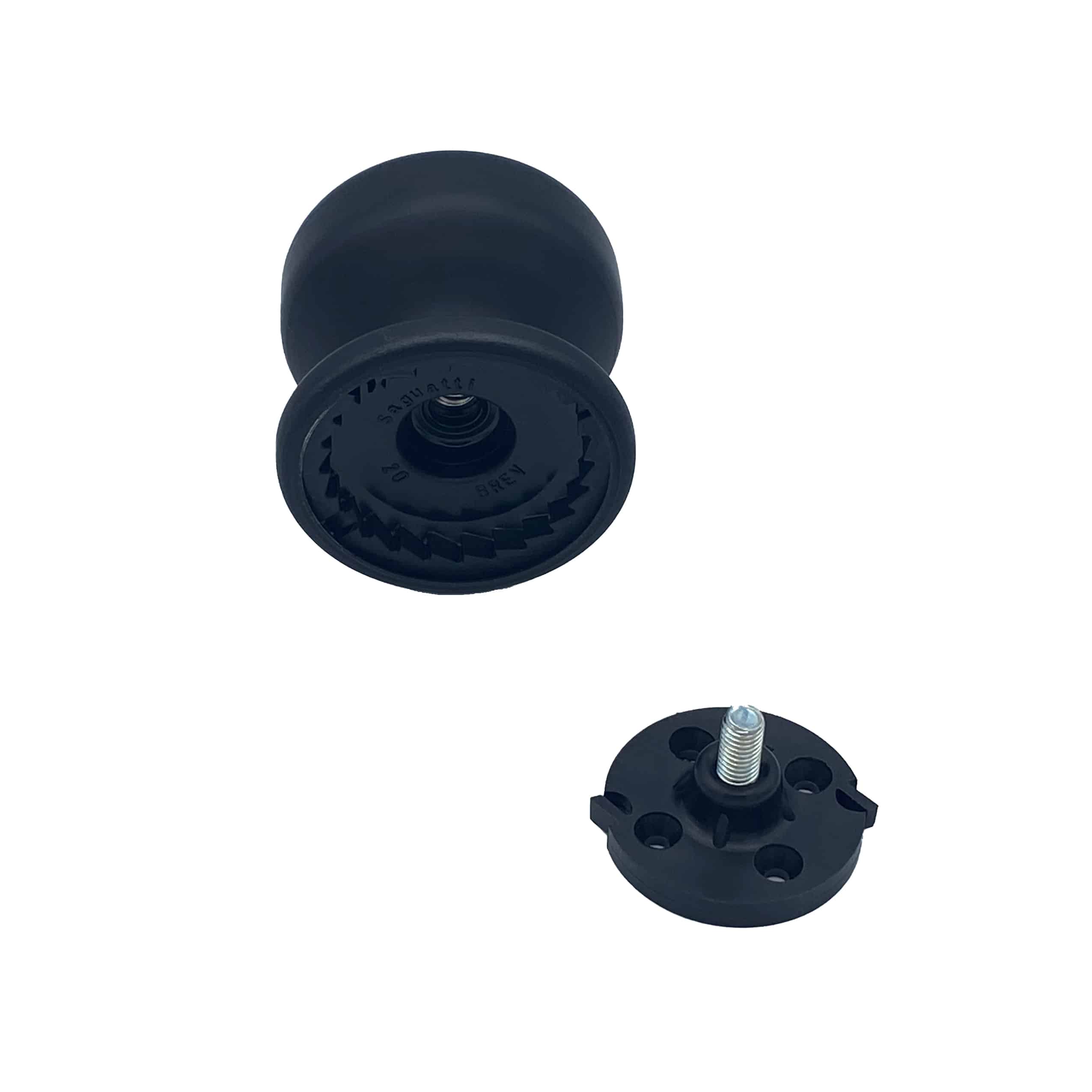 Bouton tirant de porte fixe Ø70 mm en aluminium Noir - breveté - immagine 3