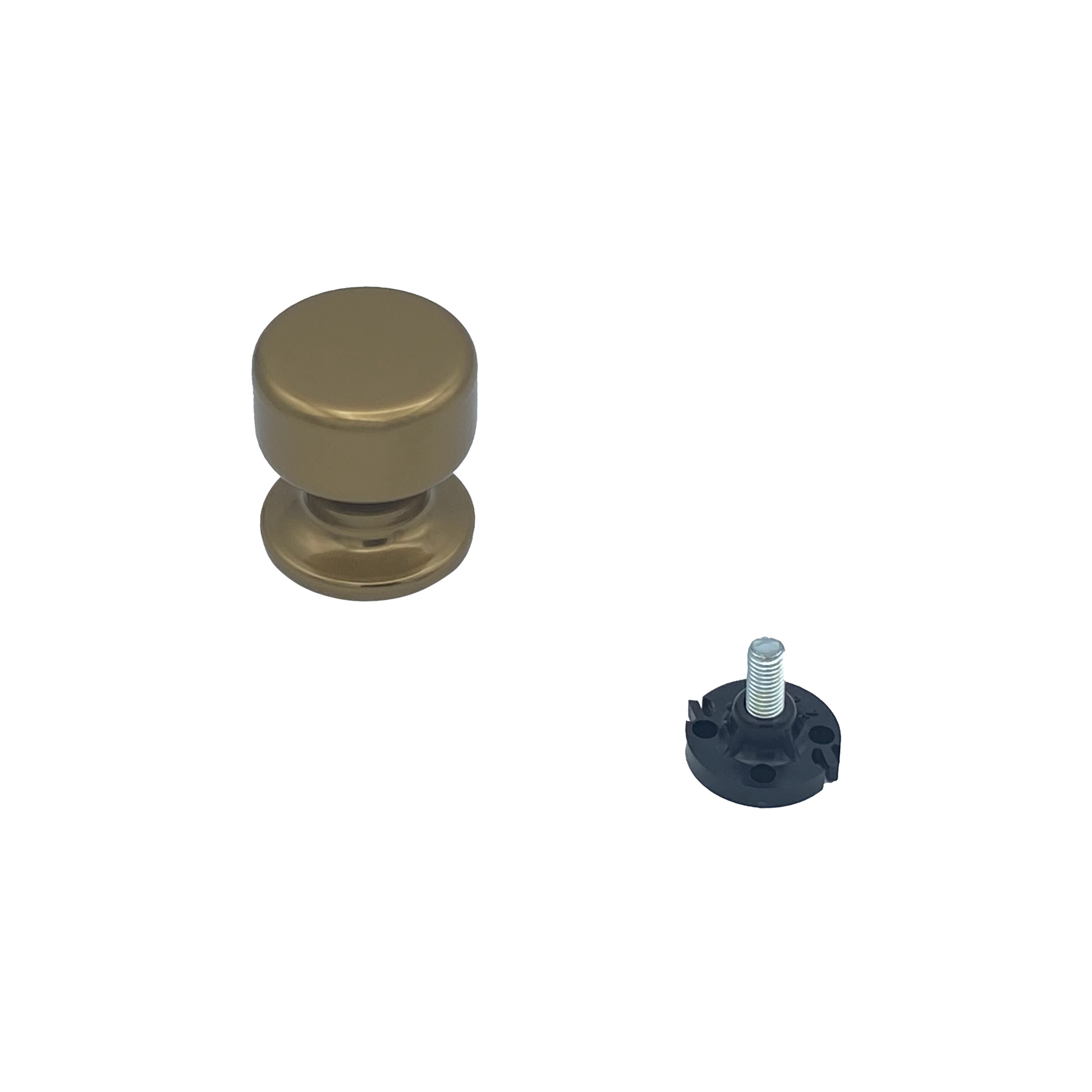 Bouton tirant de porte fixe Ø50 mm en aluminium Bronze poli - breveté - Orange / cuivré – Image 2