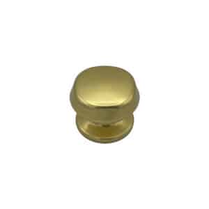 Bouton tirant de porte fixe Ø70 mm en aluminium Or poli – breveté – Jaune / doré