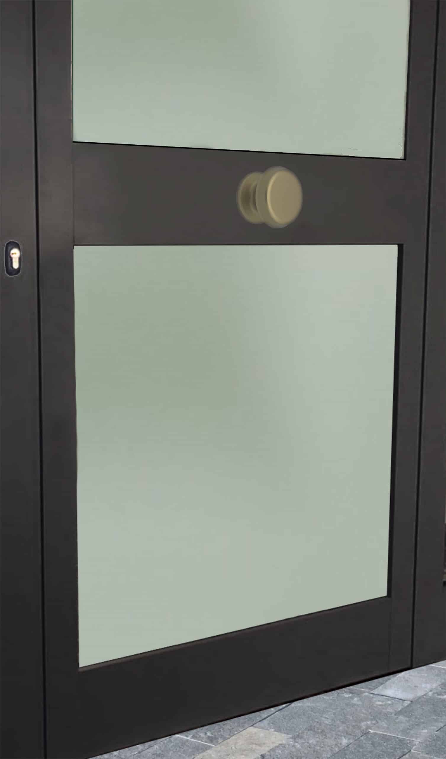 Bouton tirant de porte fixe Ø80 mm en aluminium Bronze satiné - breveté - Orange / cuivré - immagine 4