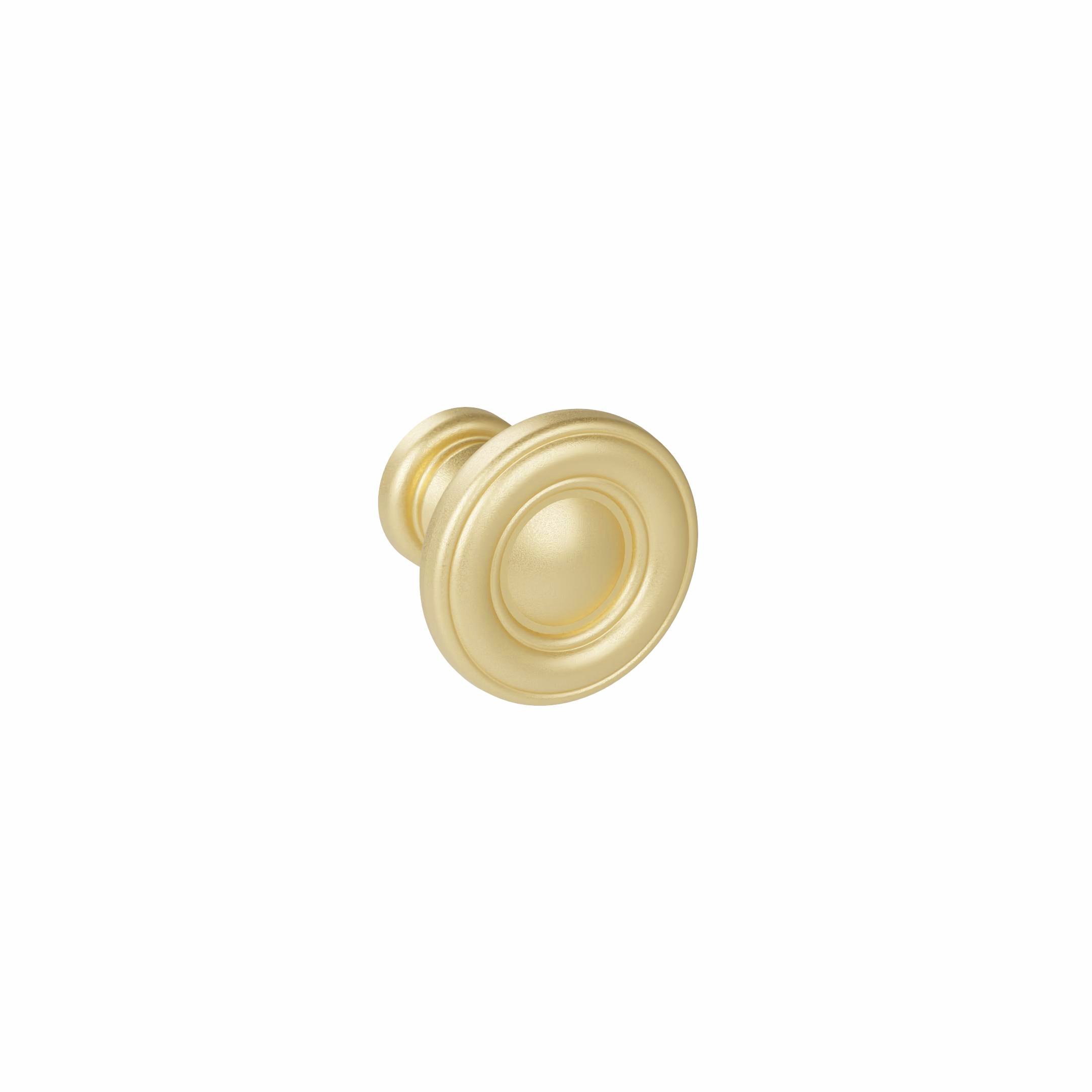 Bouton pour meuble en zamac Diamètre 25mm Fintion Galver - Jaune / doré, Zamak