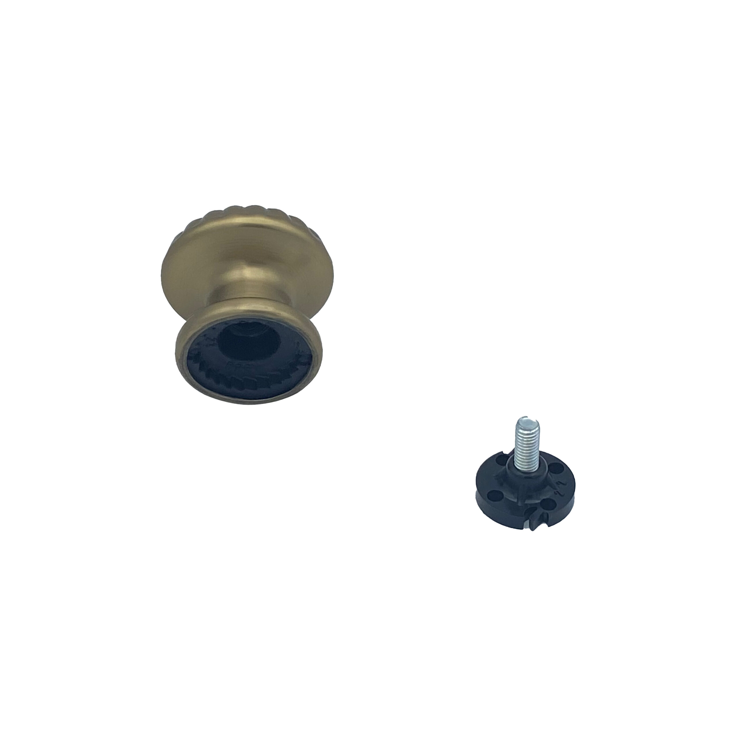 Bouton tirant de porte fixe Ø60 mm en aluminium Bronze poli - breveté . - Orange / cuivré – Image 3