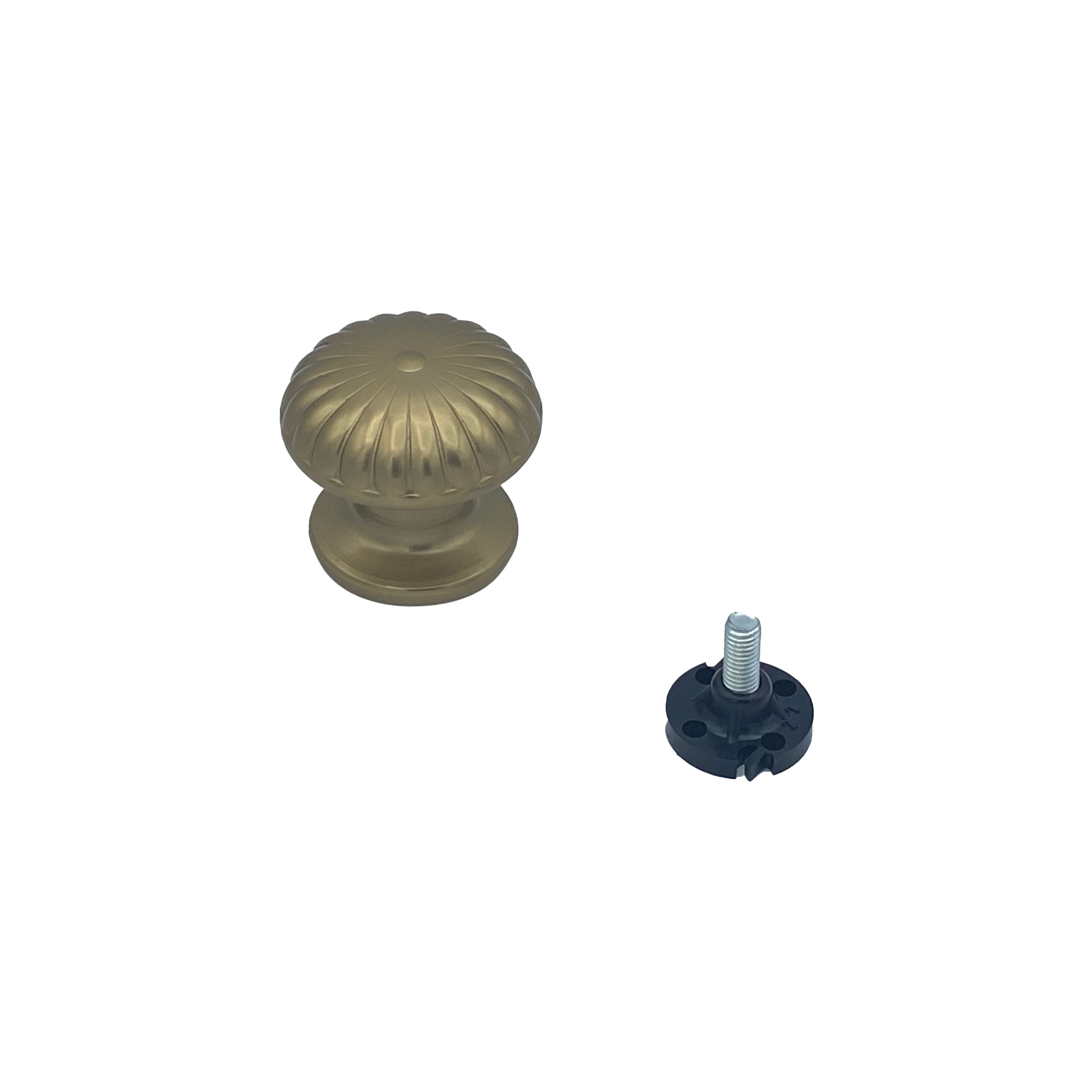 Bouton tirant de porte fixe Ø60 mm en aluminium Bronze poli - breveté . - Orange / cuivré – Image 2