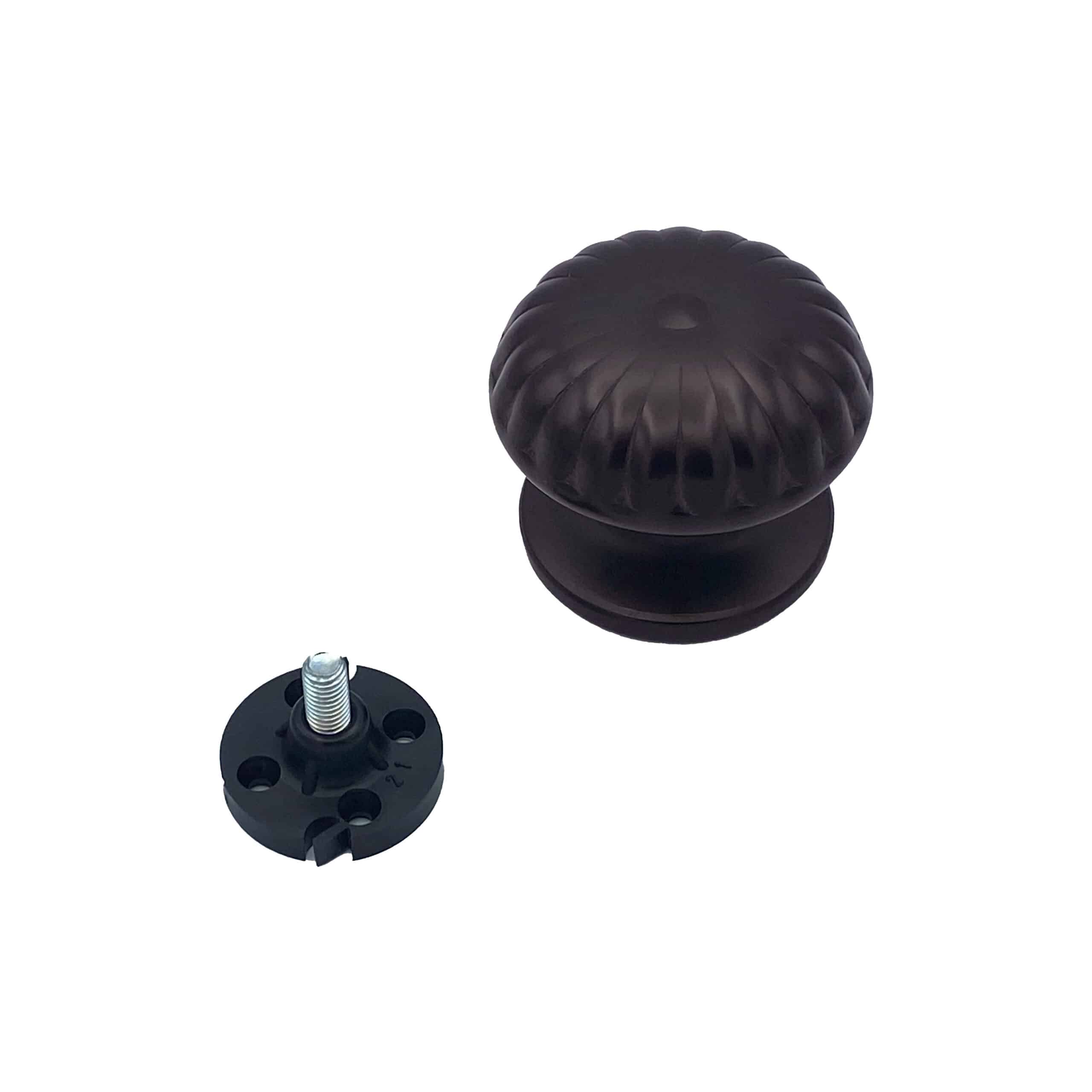 Bouton tirant de porte fixe Ø70 mm en aluminium Marron foncé - breveté - lot de 6 Bouton – Image 2