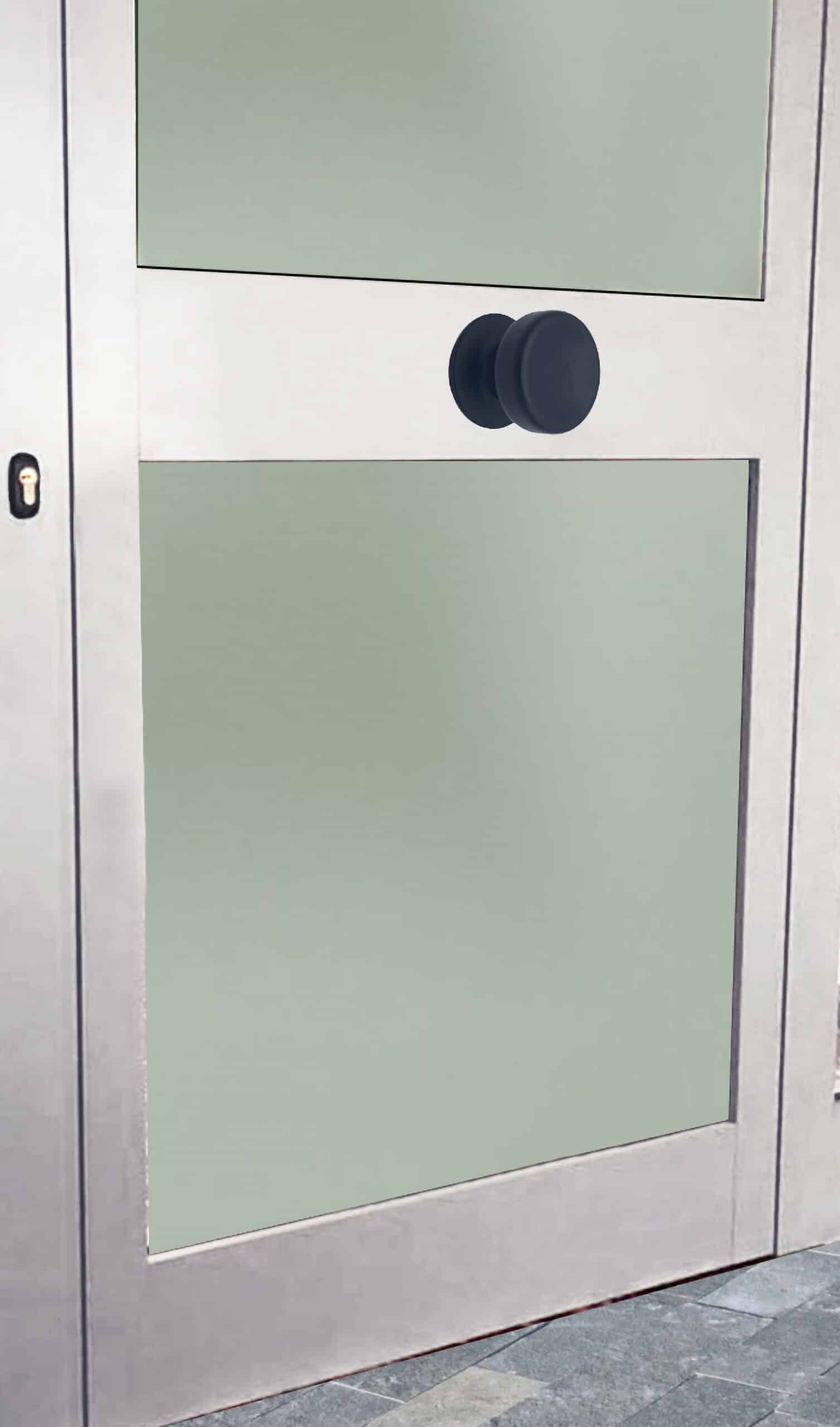 Bouton tirant de porte fixe Ø70 mm en aluminium Noir - breveté - immagine 4