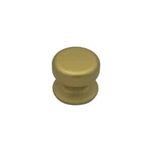 Bouton tirant de porte fixe Ø70 mm en aluminium Or satiné – breveté – lot de 6 Bouton – Jaune / doré