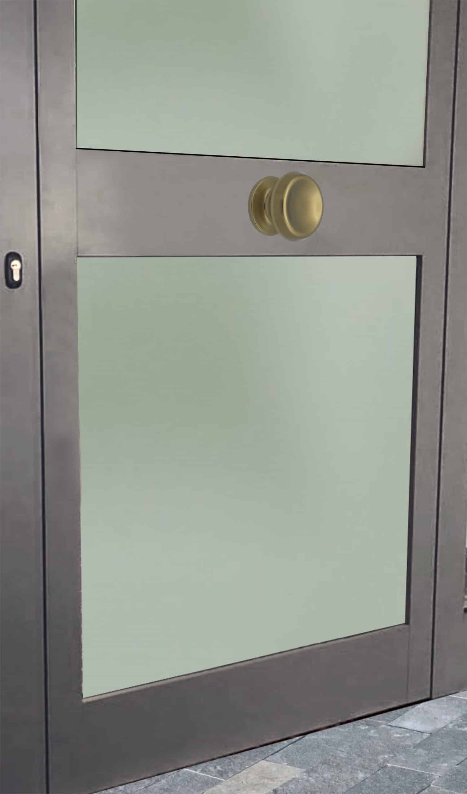 Bouton tirant de porte fixe Ø80 mm en aluminium Bronze poli - breveté - lot de 6 Bouton - Orange / cuivré – Image 4