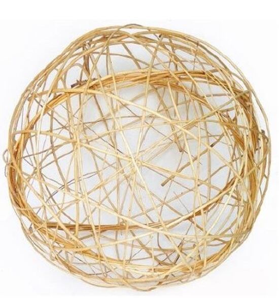 Boule en osier blanc "tupida" diamètre 35 cm