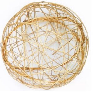 Boule en osier blanc « tupida » diamètre 50 cm