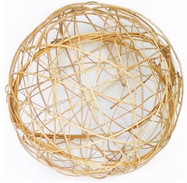 Boule en osier blanc "tupida" diamètre 60 cm