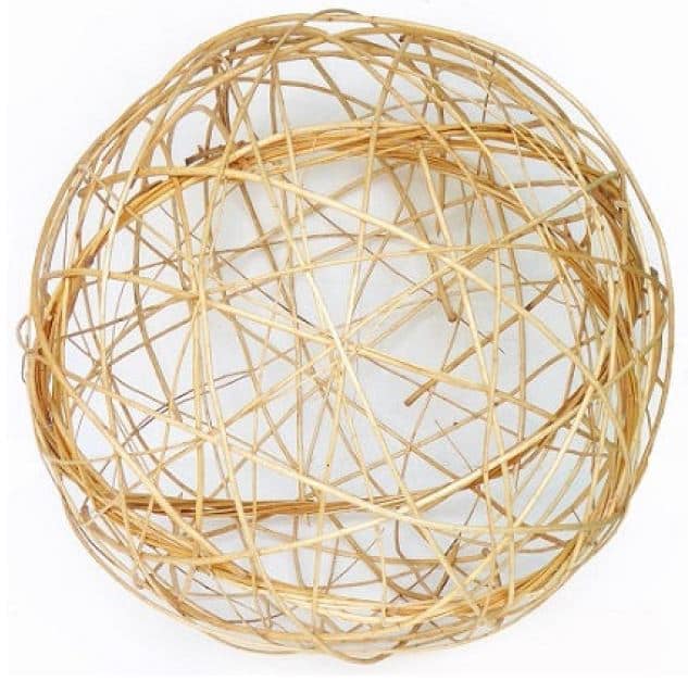 Boule en osier blanc "tupida" diamètre 70 cm