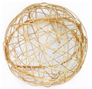 Boule en osier blanc « tupida » diamètre 100 cm
