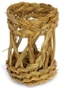 Etui en sparte naturelle pour verres et bougeoirs