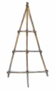Echelle décorative 40×80 x 3cm en fibre végétale grise lot de 3 pièces