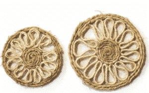 Dessous de plat en sisal naturel 15 cm lot de 6