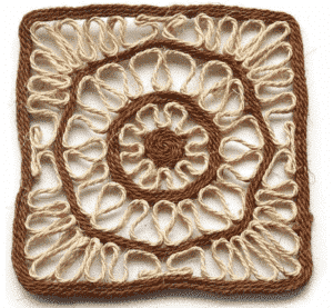 Dessous de plat en sisal marron 25×25 cm  lot de 6