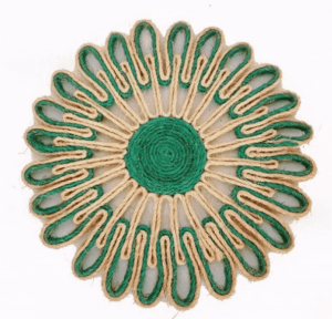 Dessous de plat en sisal vert 25 cm