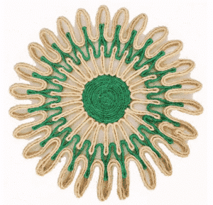 Dessous de plat en sisal vert 32 cm