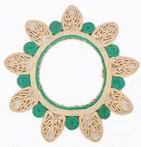 Dessous de plat en sisal vert 38 cm