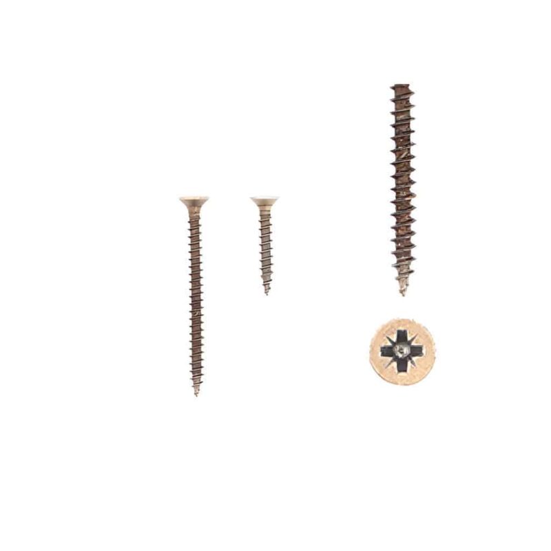1 kit composés de  2 vis 4x25 mm + 2 vis 4x50 mm Florence antique Lot de 25