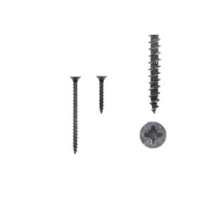1 kit composés de  2 vis 4×25 mm + 2 vis 4×50 mm Fer noir vintage Lot de 25