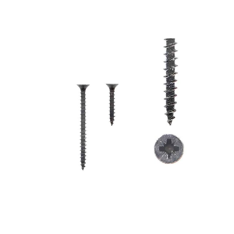 1 kit composés de  2 vis 4x25 mm + 2 vis 4x50 mm Fer noir vintage Lot de 25