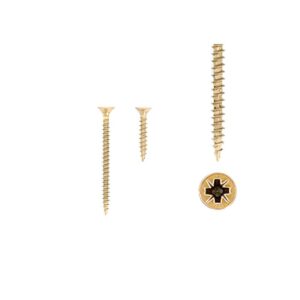 1 kit composés de  2 vis 4×25 mm + 2 vis 4×50 mm Patine royale en or ivoire Lot de 25