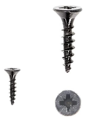 1 kit composés de  6 vis 4X18mm galvanisé Fer noir vintage Lot de 25