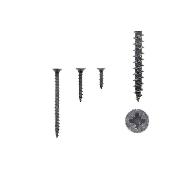 1 kit composés de  3 vis 35x16  + 3 vis 4x25  + 3 vis 4x50  Fer noir vintage Lot de 25