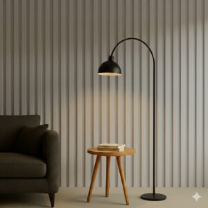 Panneau mural 3D en MDF massif Gris mat de 2760 mm X 750 mm – Design ondulé SMOOTH WAVY – Revêtement décoratif intérieur  – Gris / argent