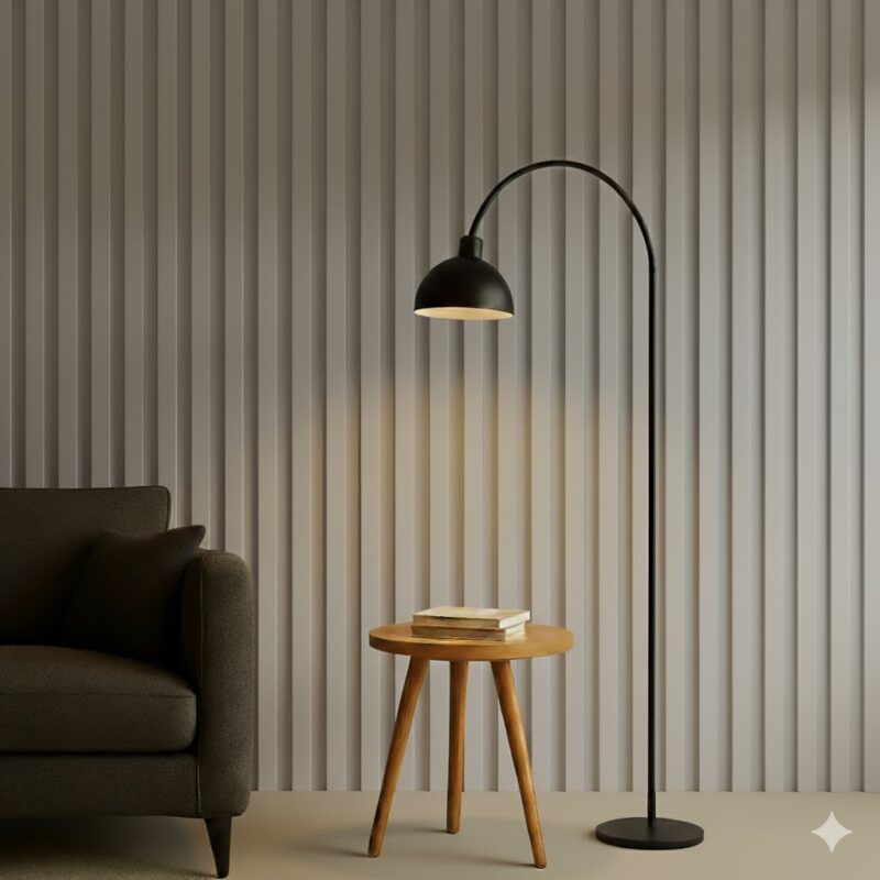 Panneau mural 3D en MDF massif Gris mat de 2760 mm X 750 mm – Design ondulé SMOOTH WAVY – Revêtement décoratif intérieur  - Gris / argent