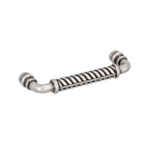 Poignée pour meubles en zamac Entraxe 96mm Vieil argent brillant – Gris / argent, Zamak