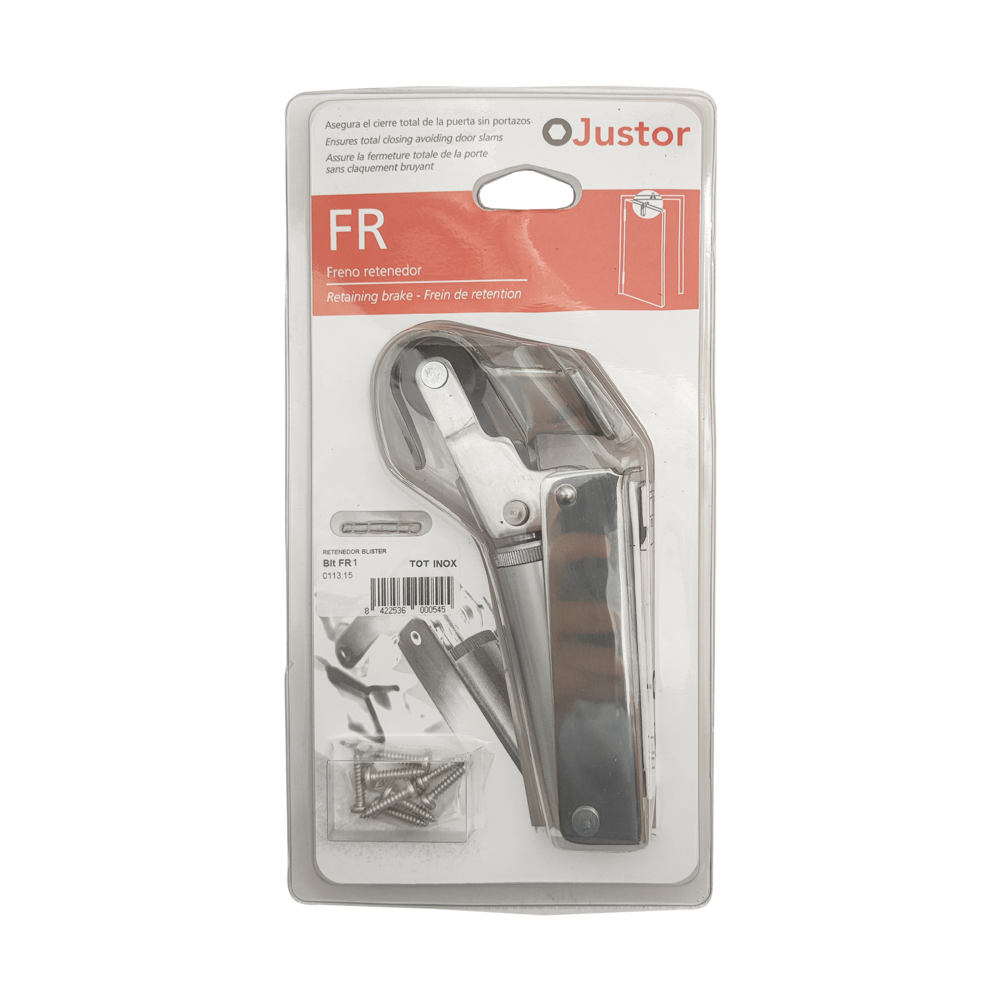 Frein de rétention force 60 N totalement en inox 304 pour porte jusqu’à 40 KG - Gris / argent, Acier inoxydable – Image 4