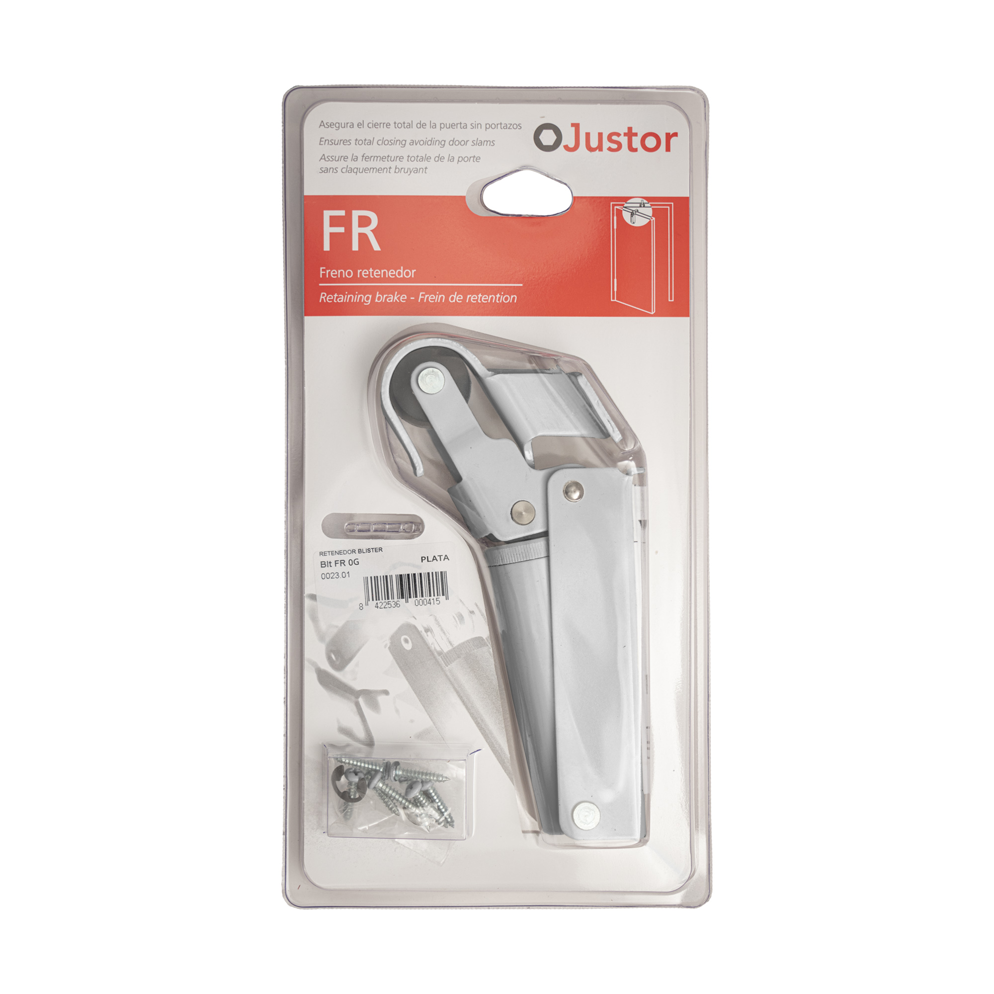 Frein de rétention Réglable force 1 a 30 N aluminium anodisé argent pour porte jusqu’à 15 KG - Gris / argent – Image 4