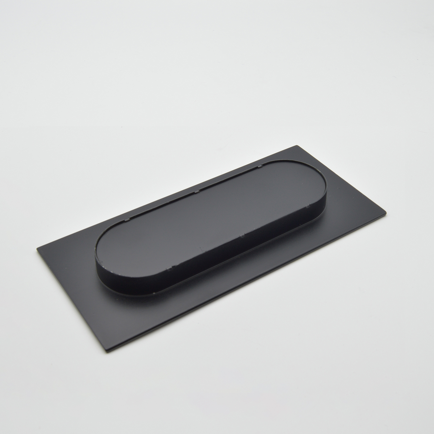 Poignée cuvette rectangulaire de meuble en zamac 155x73 mm NOIR MAT - Zamak – Image 3