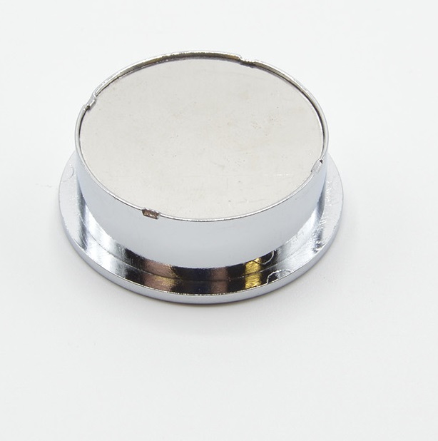 Poignée cuvette ronde de meuble en zamac D 40 mm CHROMÉ BRILLANT - Gris / argent, Zamak - immagine 2