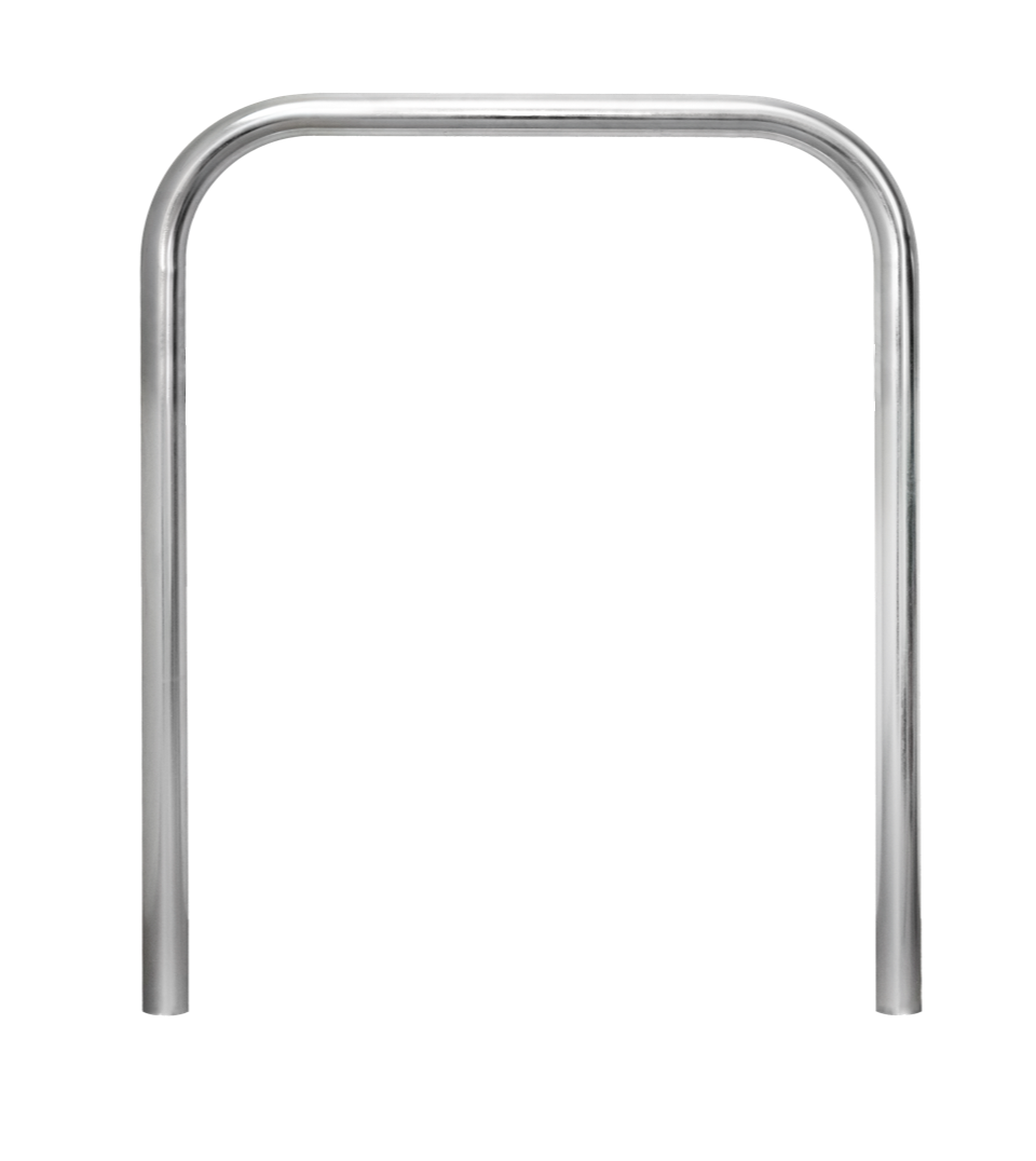 Support vélos tubulaire sans barre tansversale fixation a sceller - Gris / argent, Acier