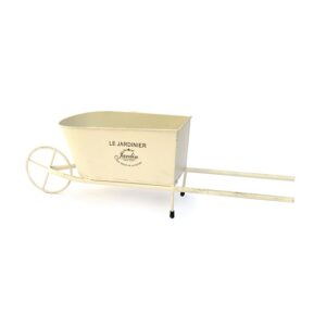 Jardinière Brouette en métal – Beige