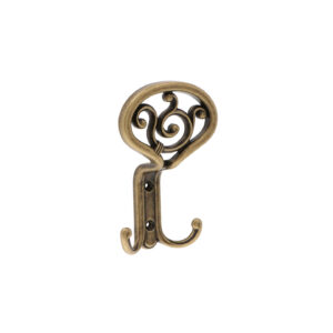 Portemanteau en zamac Diamètre 85mm x 138 Florence antique – Marron, Zamak