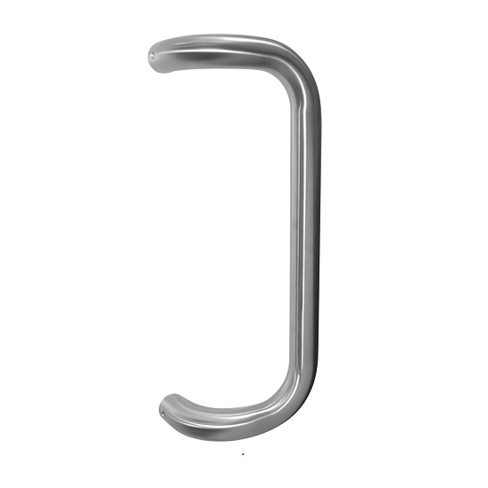Poignée de tirage Diamètre 32 mm - Entraxe=350 mm - INOX 304 Brossé grain 240 - Gris / argent, Acier inoxydable