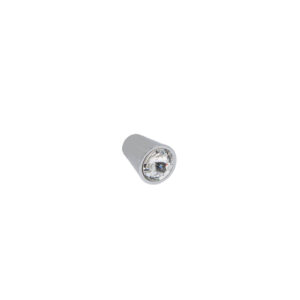 Bouton pour meubles en zamac et cristal Diamètre 17mm chrome poli – Gris / argent, Zamak