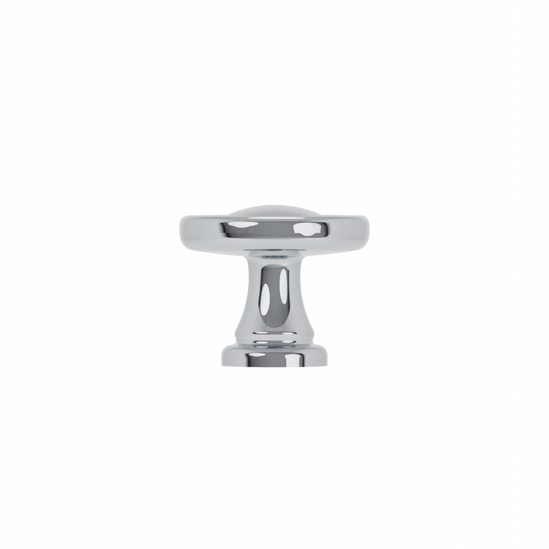 Bouton pour meuble en zamac Diamètre 25mm finition Chrome poli - Gris / argent, Zamak – Image 3
