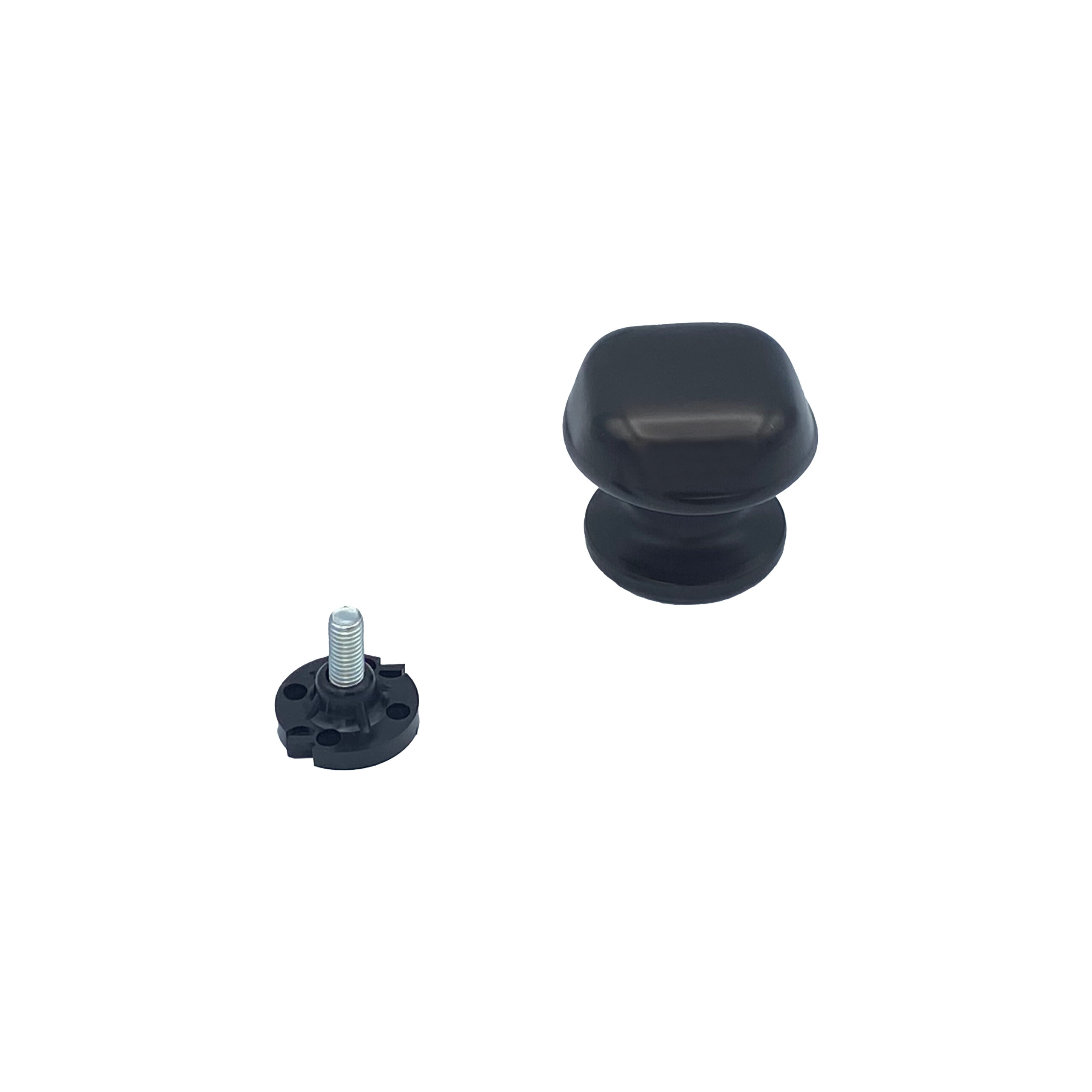 Bouton tirant de porte fixe Ø60 mm en aluminium Marron foncé - breveté - Imagen 2