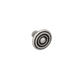 Bouton pour meubles en zamac Diamètre 33mm Vieil argent brillant – Gris / argent, Zamak