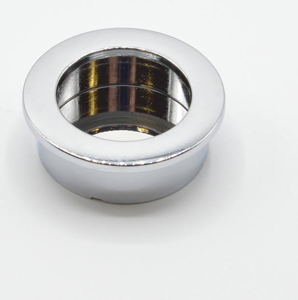 Poignée cuvette ronde de meuble en zamac D 40 mm CHROMÉ BRILLANT - Gris / argent, Zamak