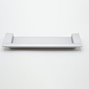 Poignée cuvette rectangulaire de meuble en zamac 180×45 mm ALUMINUM – Gris / argent, Zamak